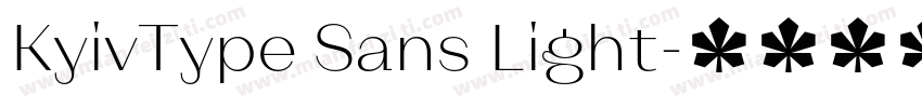 KyivType Sans Light字体转换